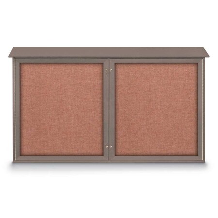 United Visual Products Open Faced Traditional Corkboard, 72x48" UV646A-SATIN-FORBO